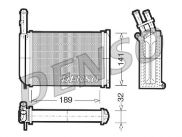 Cabin heater radiator DRR10001 (Denso)