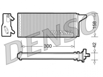 Радиатор печки DRR12001 (Denso)