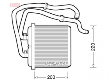 Радиатор печки DRR12003 (Denso)