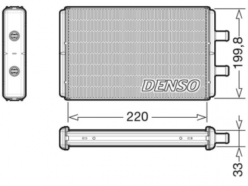 Cabin heater radiator DRR12016 (Denso)