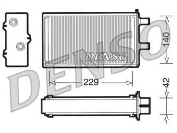 Cabin heater radiator DRR13001 (Denso)
