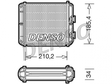 Радиатор печки DRR20003 (Denso)