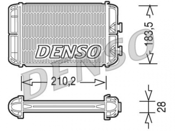 Cabin heater radiator DRR20004 (Denso)