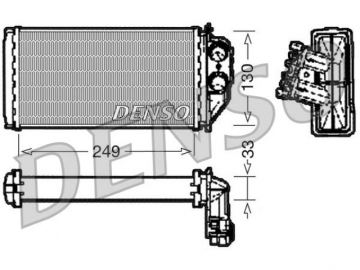 Cabin heater radiator DRR21002 (Denso)