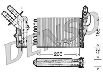 Радиатор печки DRR23001 (Denso)