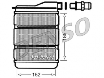 Cabin heater radiator DRR23011 (Denso)