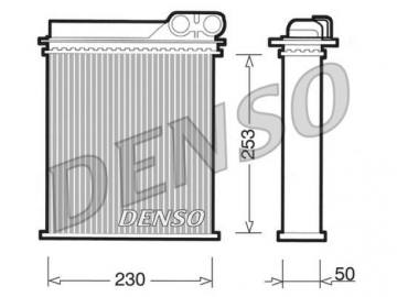 Cabin heater radiator DRR23012 (Denso)