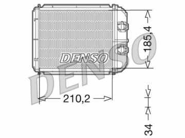 Cabin heater radiator DRR23014 (Denso)