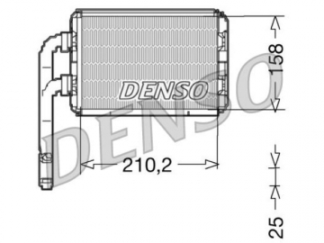 Cabin heater radiator DRR23016 (Denso)