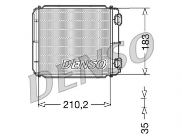 Cabin heater radiator DRR23018 (Denso)