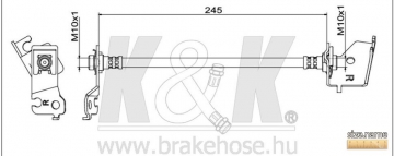 Brake Hose FT0584 (K&K)