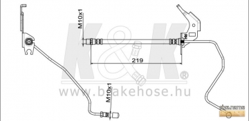 Brake Hose FT0732 (K&K)