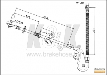 Brake Hose FT0928 (K&K)