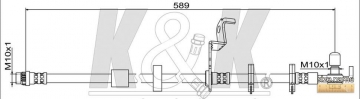 Тормозной шланг FT0943 (K&K)