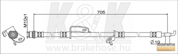 Brake Hose FT1012 (K&K)