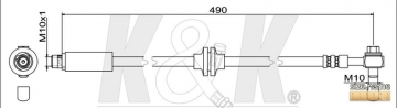 Тормозной шланг FT1337 (K&K)