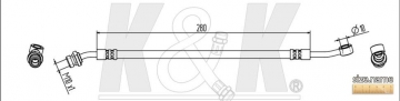 Тормозной шланг FT1455 (K&K)