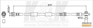 Brake Hose FT1475 (K&K)