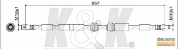 Тормозной шланг FT1480 (K&K)