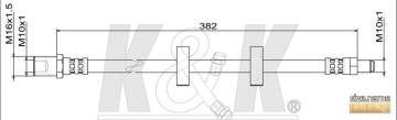 Тормозной шланг FT1487 (K&K)