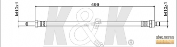 Тормозной шланг FT1489 (K&K)