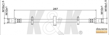 Тормозной шланг FT1492 (K&K)