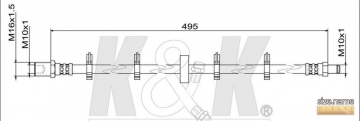Тормозной шланг FT1493 (K&K)