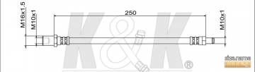 Тормозной шланг FT1496 (K&K)