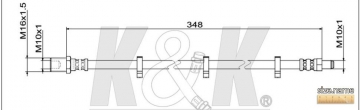 Тормозной шланг FT1498 (K&K)