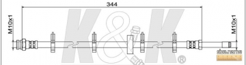 Тормозной шланг FT1499 (K&K)