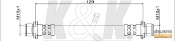Тормозной шланг FT1503 (K&K)