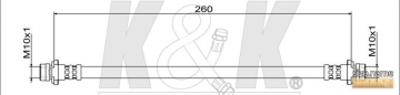 Тормозной шланг FT1505 (K&K)