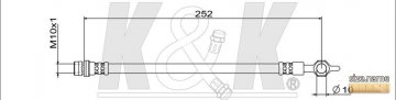 Тормозной шланг FT1506 (K&K)