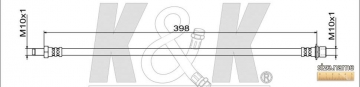 Тормозной шланг FT1509 (K&K)