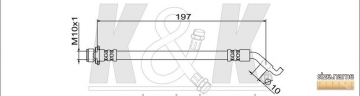 Тормозной шланг FT1511 (K&K)