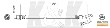 Тормозной шланг FT1514 (K&K)