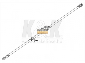Тормозной шланг FT1519 (K&K)