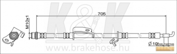 Brake Hose FT1519 (K&K)