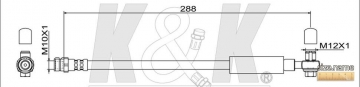 Тормозной шланг FT1522 (K&K)