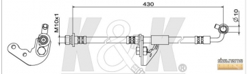 Тормозной шланг FT1529 (K&K)