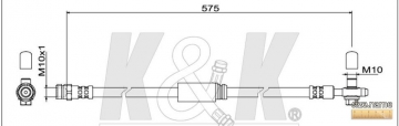 Тормозной шланг FT1535 (K&K)
