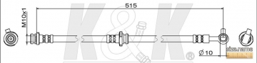 Тормозной шланг FT1540 (K&K)