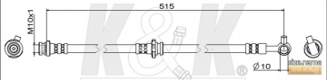 Тормозной шланг FT1541 (K&K)