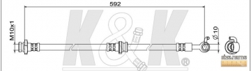 Тормозной шланг FT1543 (K&K)