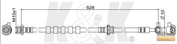 Тормозной шланг FT1545 (K&K)