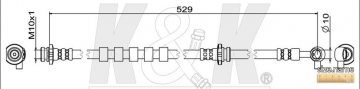 Тормозной шланг FT1559 (K&K)
