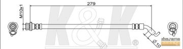 Тормозной шланг FT1570 (K&K)