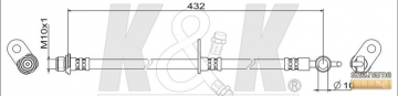 Тормозной шланг FT1574 (K&K)
