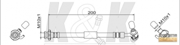 Тормозной шланг FT1585 (K&K)