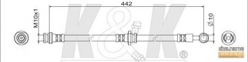 Тормозной шланг FT1591 (K&K)